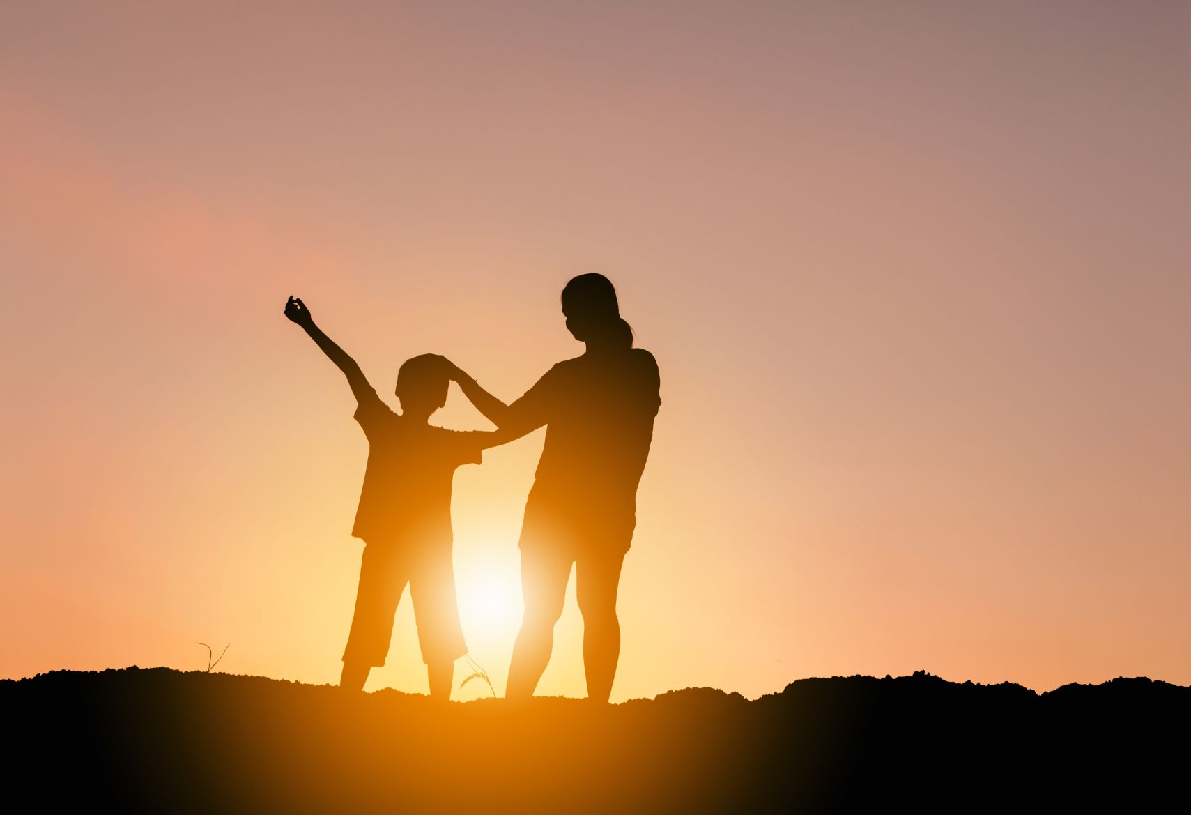 Family silhouette 