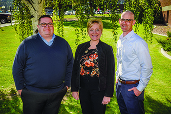Nathan Coburn, Dr. Shelly Harkins and Wade Johnson