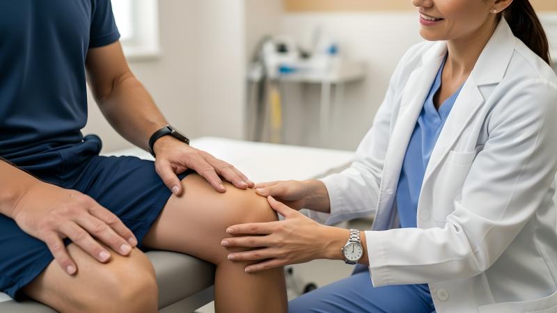doctor performing physical